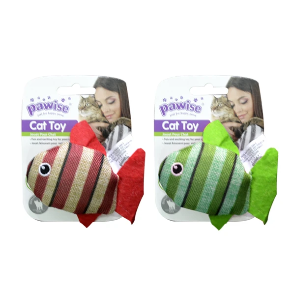 Pawise Kedi Oyuncağı Striped Cat Toy-Balık ürün görseli