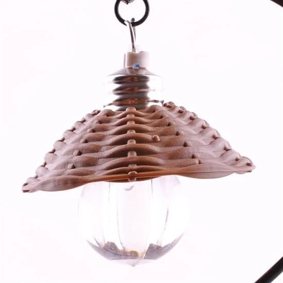 Pilli Işıklı Romantik Çift Tema Büyük Boy Dekoratif Ahşap Biblo - Resim 7