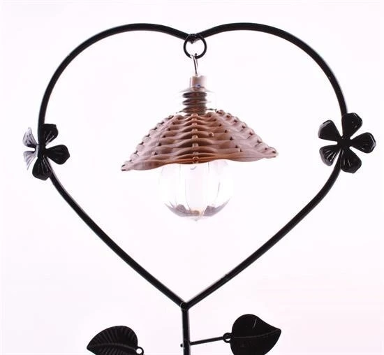 Pilli Işıklı Romantik Çift Tema Büyük Boy Dekoratif Ahşap Biblo - Resim 4