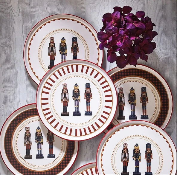 Fecra Kurşun Asker 6 Parça Servis Tabağı Seti - 2