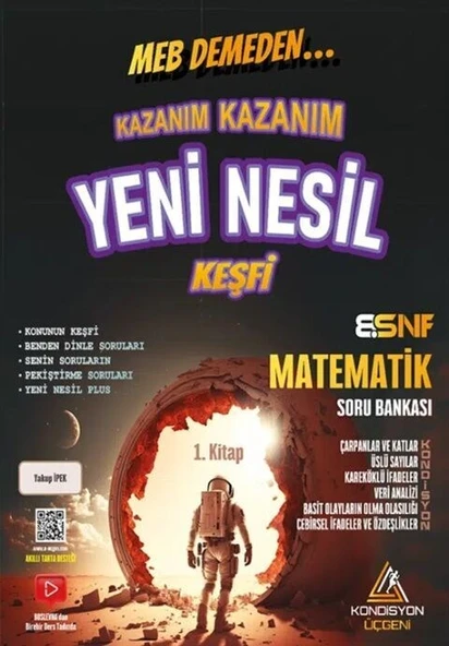Üçgen Yayıncılık 8. Sınıf - Kazanım Kazanım Yeni Nesil Keşfi Matematik 1 ürün görseli