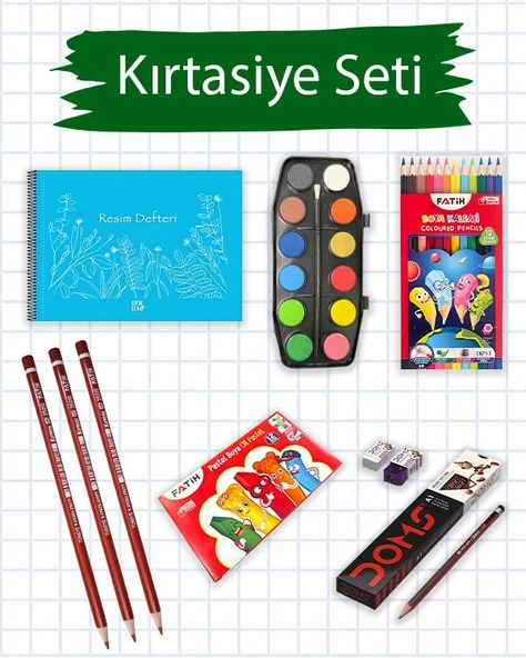 Temel Resim Defterli Okul Kırtasiye Seti 6