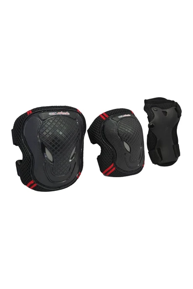Cool Wheels Çocuk Scooter & Paten Koruma Seti – Kaliteli Dizlik ve Dirseklik Seti (S) Kırmızı FR3771 - 3