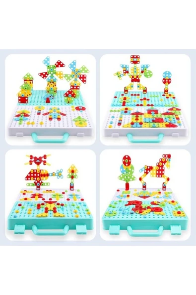 DEDE Stem 3 Boyutlu Eğitici Sök Tak Matkap Tamir Seti 340 Parça - Resim 3