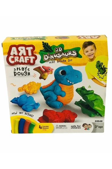 Dede Oyuncak Dede 3d Dinazor Oyun Hamuru Seti Oyuncak - 2