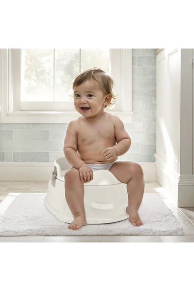 DOLU OYUNCAK Çocuk Tuvalet Klozet Adaptör Basamak - Bej - Resim 4