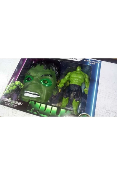 Eğlence Merkezi KUTULU IŞIKLI MASKELİ TEKLİ FİGÜR.AVENGERS HERO MODELHULK - 1