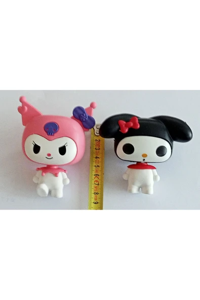 CT-TOYS 2 li Kuromi Figür Seti Oynar Başlı 10 cm Boyunda - 2