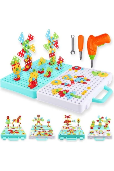 DEDE Stem 3 Boyutlu Eğitici Sök Tak Matkap Tamir Seti 340 Parça - Resim 2