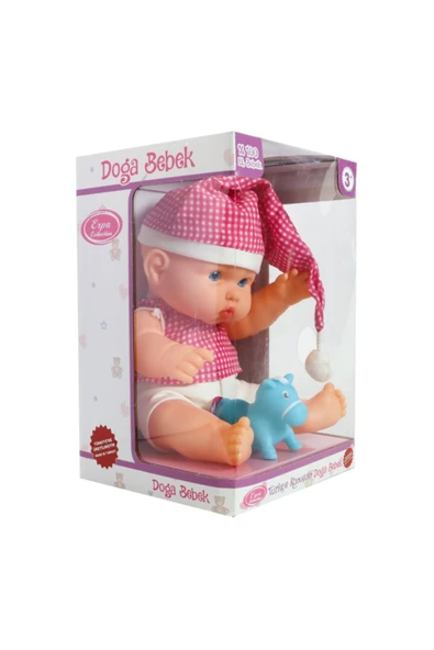Erpa Oyuncak Doğa Et Bebek Ve Minik Arkadaşı Fuşya Kareli Elbise - 2