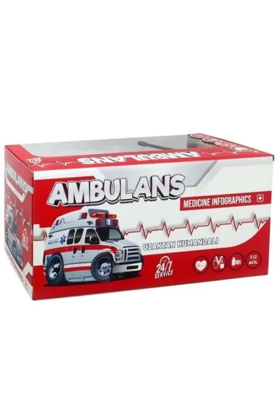 Prestij Oyuncak Uzaktan Kumandalı Full Fonksiyon 112 Ambulans Araba - 2