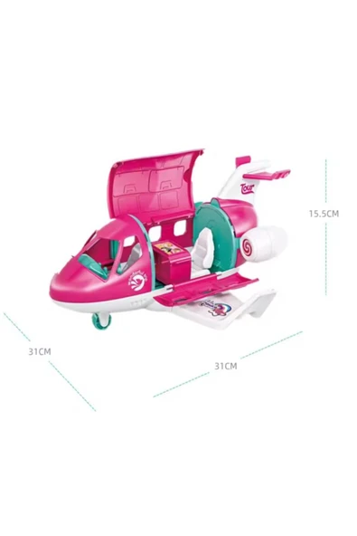 Pasifik Toys Pasifik Pembe Aksesuarlı Uçak - Resim 3