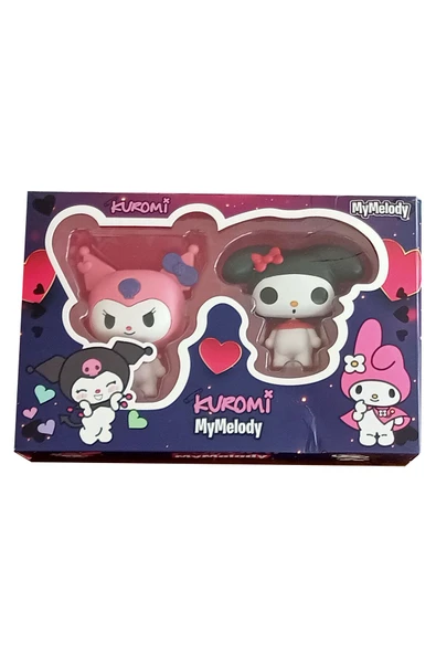 CT-TOYS 2 li Kuromi Figür Seti Oynar Başlı 10 cm Boyunda - 1