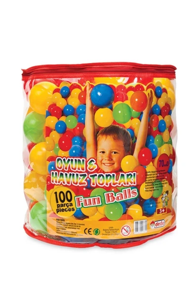 DEDE 01733 7 Cm 100\'lü Torbada Havuz Topu - 1