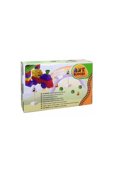 Asya Oyuncak Ant001 Asya, Ant Istasyon Treni Blok Seti - Resim 2