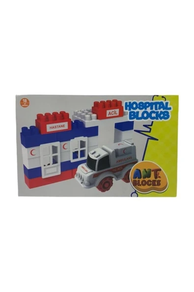 Farbu Oyuncak Ant Blocks Hospital Hastane Seti Oyuncak Blok - Resim 2