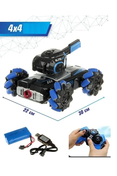 Vardem Kumandalı Full Fonksiyon Su Atan Şarjlı Tornado Araba Sarı - Resim 4