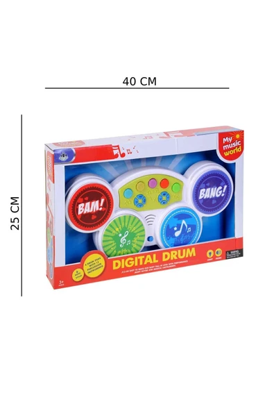 CAN OYUNCAK Pilli Dijital Bateri Davul Seti - 2