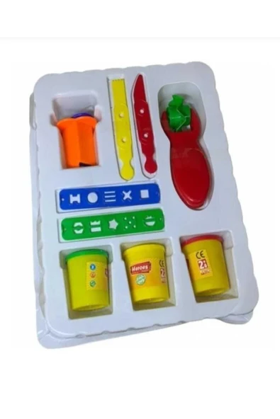 Play Dough Oyun Hamuru Seti 9 Parça 3 Hamur 6 Şekillendirici - 3