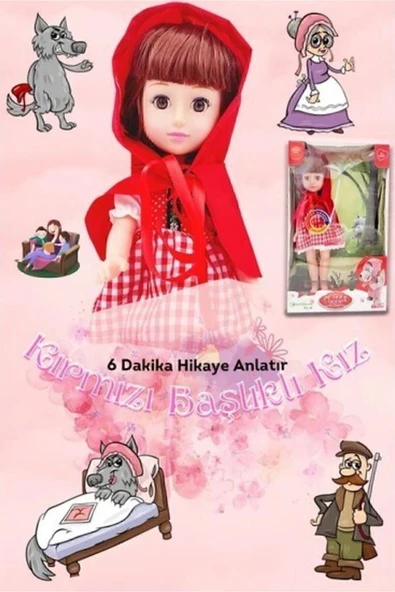 Birlik Oyuncak Oyuncak Kırmızı Başlıklı Kız Uyku Arkadaşım Masal Anlatan Oyuncak Bebek - 2