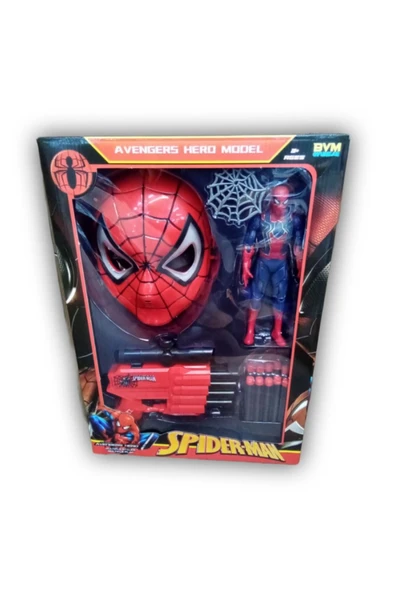 OYUNCAK STORE Kutulu Spiderman Maskeli Mermi Fırlatıcılı Spiderman Seti - 1