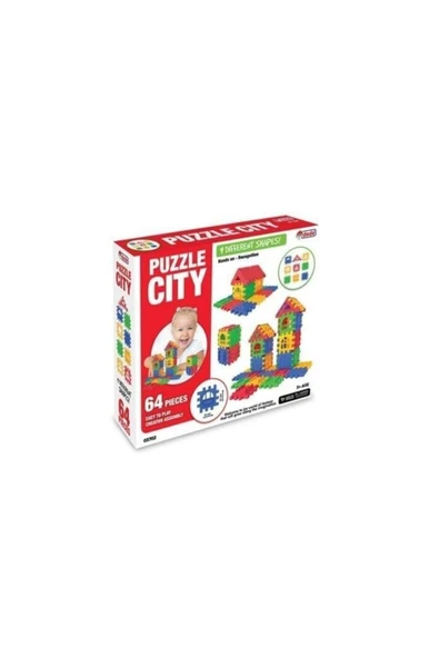 DEDE Puzzle City 64 Parça - 2