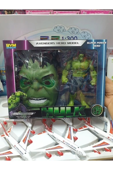 Eğlence Merkezi KUTULU IŞIKLI MASKELİ TEKLİ FİGÜR.AVENGERS HERO MODELHULK - 4
