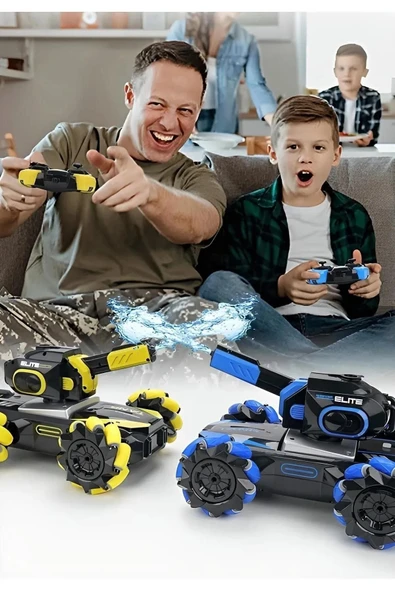 Vardem Kumandalı Full Fonksiyon Su Atan Şarjlı Tornado Araba Sarı - Resim 5