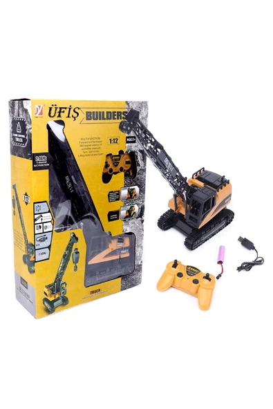 Asya Buılders Uzaktan Kumandalı Vinç Şarjlı Sesli Işıklı 3.4Ghz - Resim 2