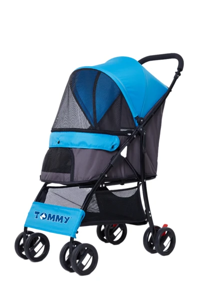 Tommy Evcil Hayvan Arabası Mavi 67*47*98cm Max 15kg - Resim 3