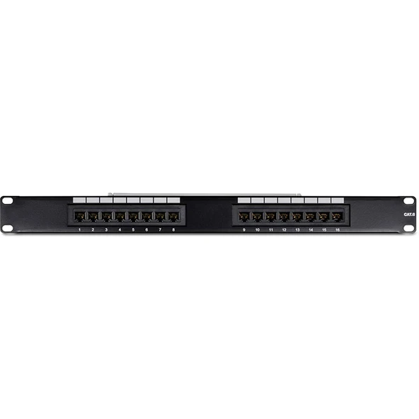 16 port cat6 patch panel 16 port ethernet panel - Resim 2