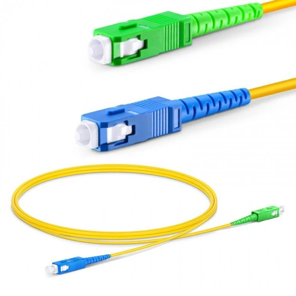 SC / UPC to SC / APC fiber optik kablo fiber Optik patch cord kablo  15m - Resim 5