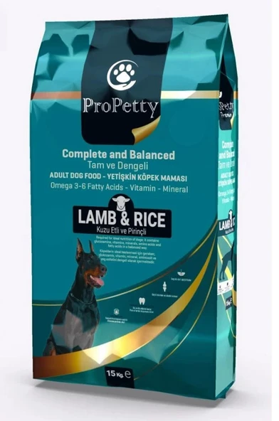 ProPetty Kuzu Etli ve Pirinçli Yetişkin Kuru Köpek Maması 15 Kg ürün görseli