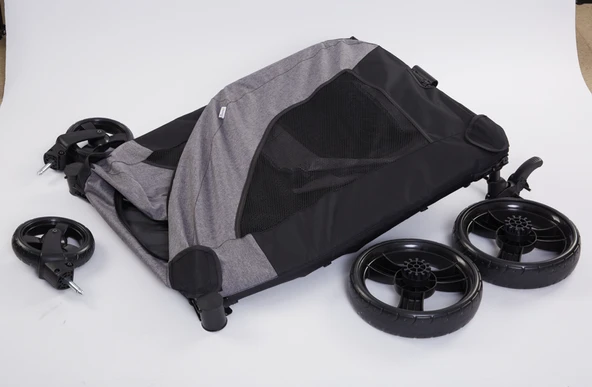 Tommy Evcil Hayvan Arabası Gri 97*84*119cm Max 60kg - Resim 4