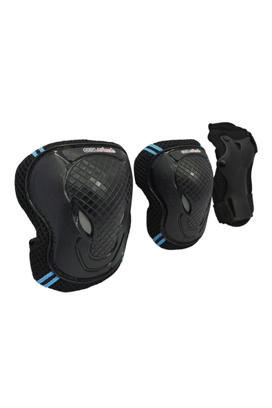 Cool Wheels Çocuk Scooter & Paten Koruma Seti – Kaliteli Dizlik ve Dirseklik Seti (S) Mavi FR37715 - 1