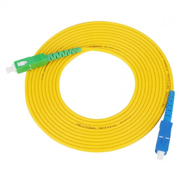 Fiber Optik patch cord kablo SC/UPC to SC/ APC fiber optik kablo 10m ürün görseli 1