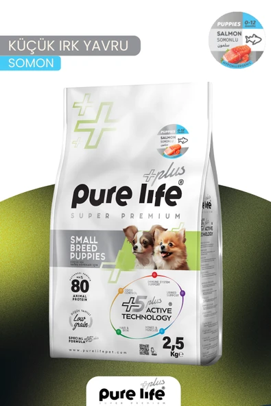 PURELİFE PLUS SOMONLU KÜÇÜK IRK YAVRU KÖPEK MAMASI 2.5KG