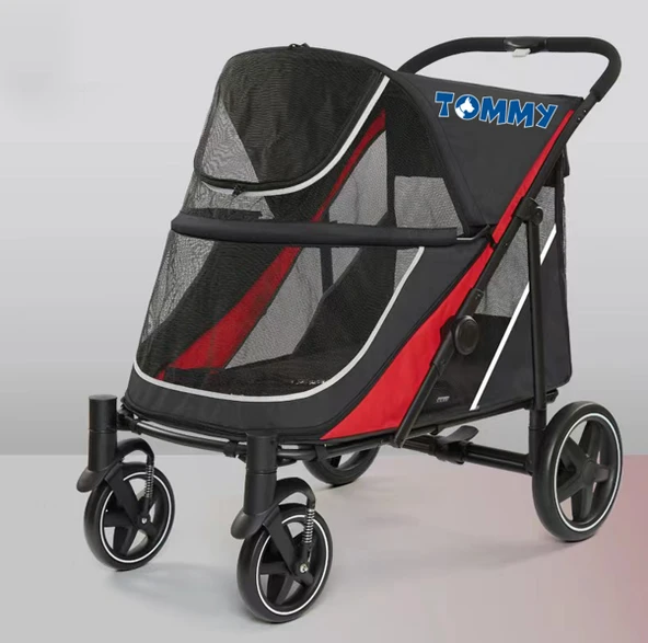 Tommy Evcil Hayvan Arabası Kırmızı 112*65*100cm Max 40kg ürün görseli