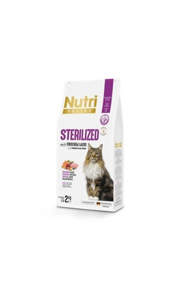 Nutri Feline Kısırlaştırılmış Kedi Maması Sterilized Taze Somonlu Glutensiz 2 Kg - 5