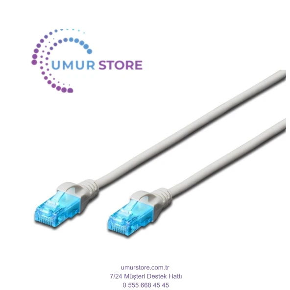 Cat. 5e Patch Kablo, U/utp, 7 Metre, Awg 26, Gri Renk ürün görseli 1