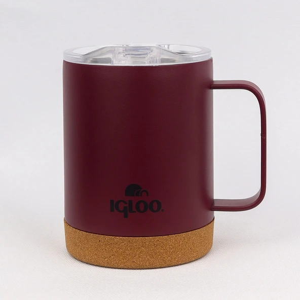 Igloo Cork Mug 350ml-BORDO