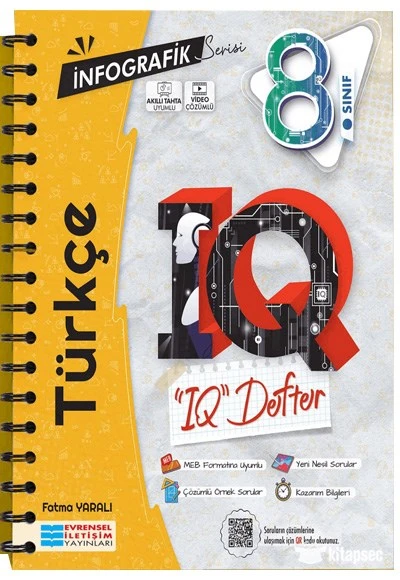 8.Sınıf Türkçe İnfografik Serisi IQ Akıllı Defter Evrensel İletişim