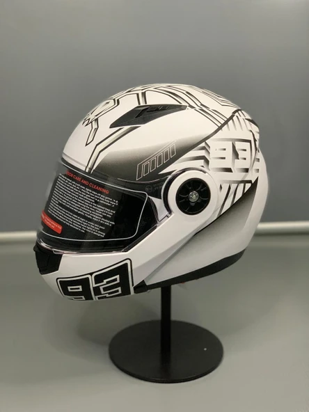 Jk 115 Güneş Vizörlü Çene Açılır Kask Z3 WHİTE - 2