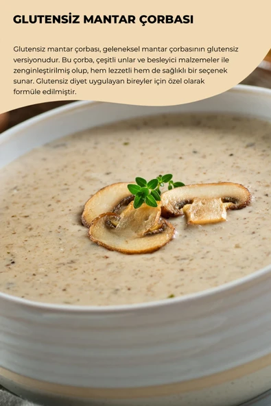 4'LÜ ÇORBA SETİ GLUTENSİZ KLASİK TARHANA ÇORBASI 70GR- GLUTENSİZ MANTAR ÇORBASI 70GR -GLUTENSİZ MERCİMEK ÇORBASI 70GR -  GLUTENSİZ SEBZE ÇORBASI 70GR - 3