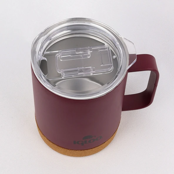 Igloo Cork Mug 350ml-BORDO - 3