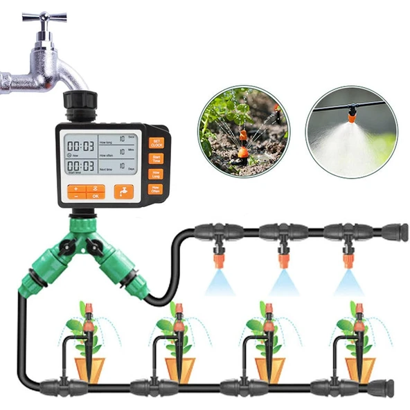 Dijital Hortum Su Musluğu Zamanlayıcı, Bahçe Sulama Sistemi Kontrolörü, Sulama Bilgisayarı, Su Geçirmez - Resim 2