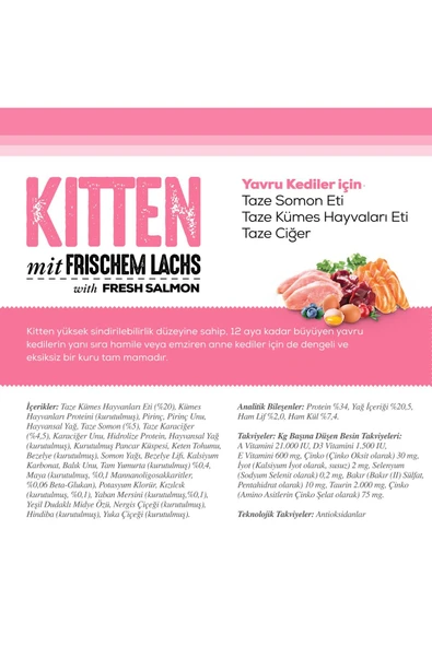 Nutri Feline Yavru Kedi Maması Kitten Taze Somonlu Glutensiz 2 Kg - 2