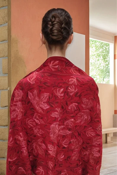 Omuz Şal Ipek Işlemeli Paşmina Şal Kaşmir - 2