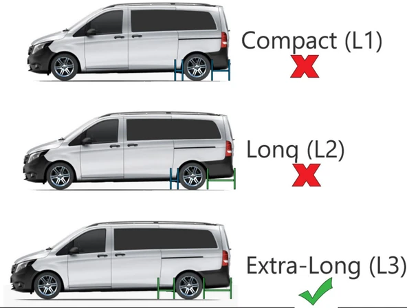 MERCEDES VİTO W447 PANEL VAN UZUN ŞASE ARACA ÖZEL PRV1 YAN BASAMAK 2016 2017 2018 2019 2020 2021 2022 2023 2024 - Resim 2