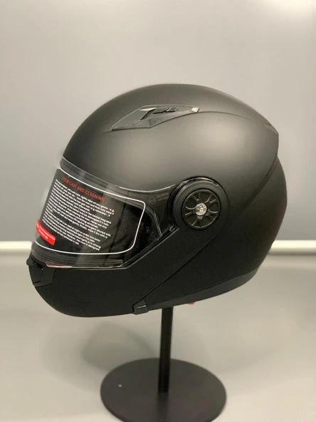 Jk 115 Güneş Vizörlü Çene Açılır Kask Matt Black - 2